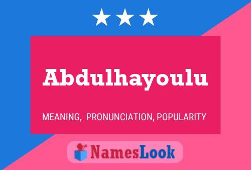 ملصق اسم Abdulhayoulu