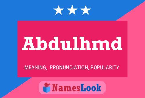 ملصق اسم Abdulhmd