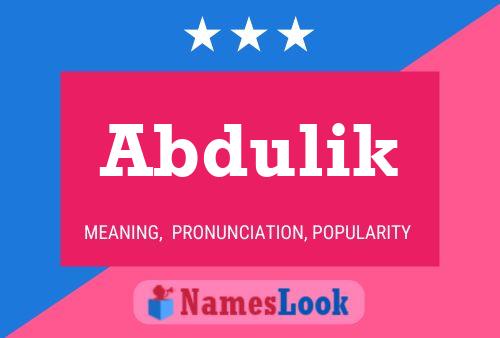 ملصق اسم Abdulik