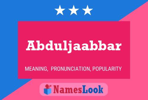 ملصق اسم Abduljaabbar