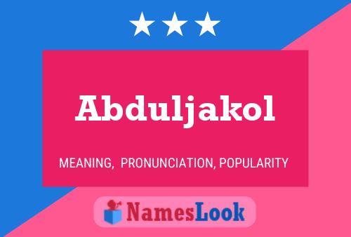 ملصق اسم Abduljakol