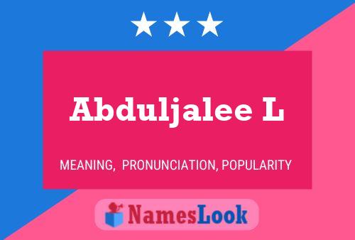 ملصق اسم Abduljalee L