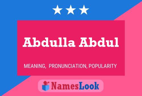 ملصق اسم Abdulla Abdul