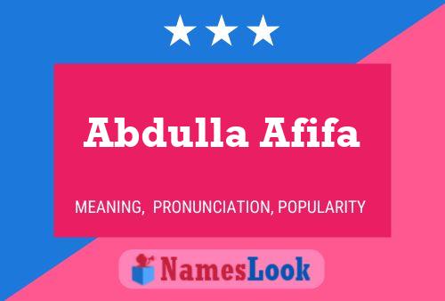 ملصق اسم Abdulla Afifa