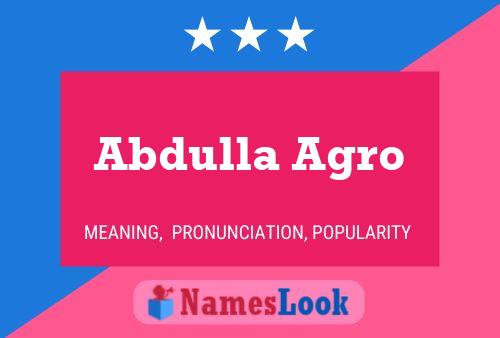 ملصق اسم Abdulla Agro