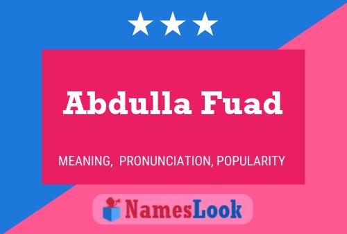 ملصق اسم Abdulla Fuad