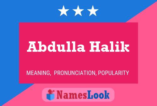 ملصق اسم Abdulla Halik