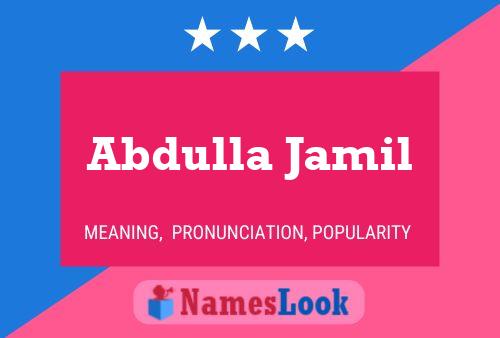 ملصق اسم Abdulla Jamil