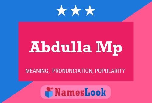 ملصق اسم Abdulla Mp