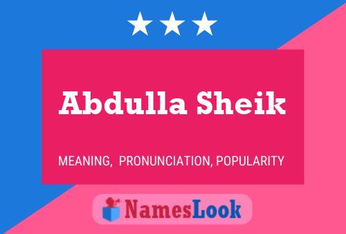 ملصق اسم Abdulla Sheik