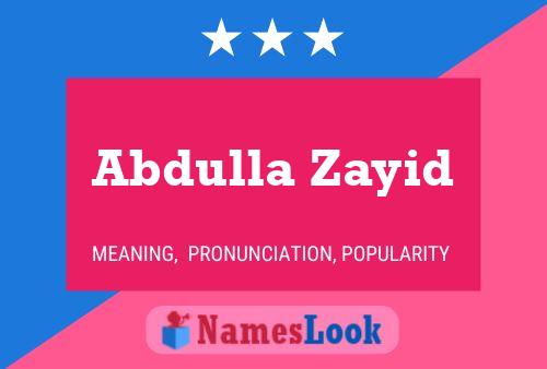 ملصق اسم Abdulla Zayid