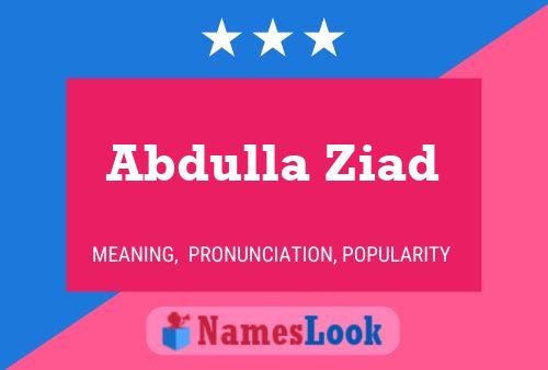 ملصق اسم Abdulla Ziad