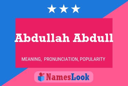 ملصق اسم Abdullah Abdull