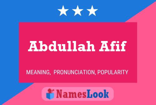 ملصق اسم Abdullah Afif