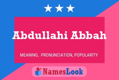 ملصق اسم Abdullahi Abbah