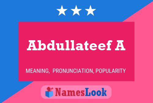 ملصق اسم Abdullateef A