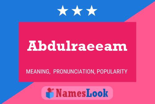 ملصق اسم Abdulraeeam