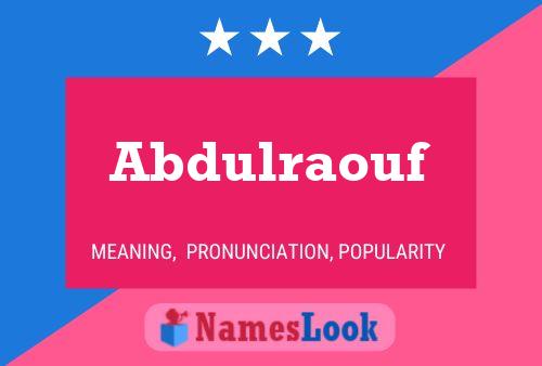 ملصق اسم Abdulraouf