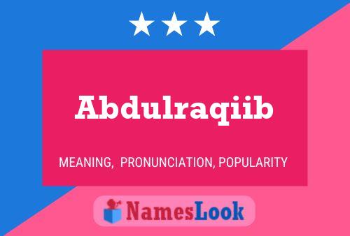 ملصق اسم Abdulraqiib