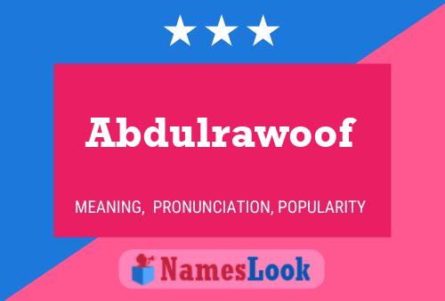 ملصق اسم Abdulrawoof