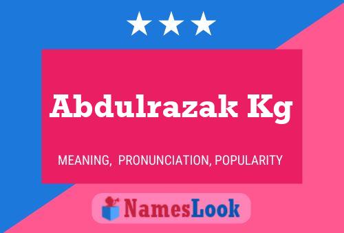 ملصق اسم Abdulrazak Kg