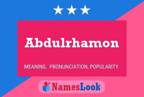 ملصق اسم Abdulrhamon