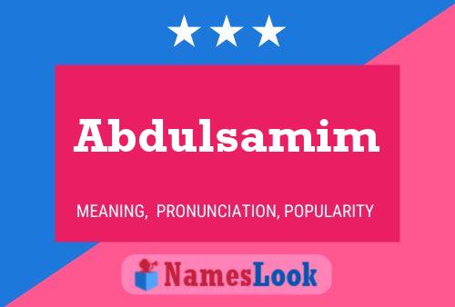 ملصق اسم Abdulsamim