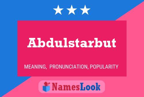 ملصق اسم Abdulstarbut