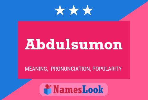 ملصق اسم Abdulsumon