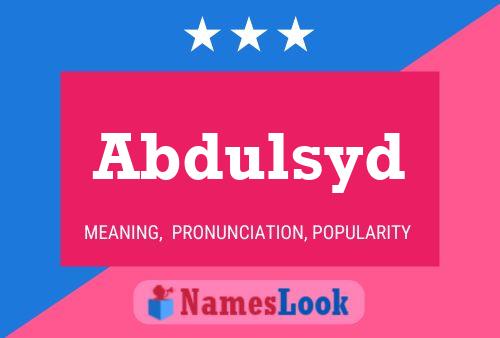 ملصق اسم Abdulsyd