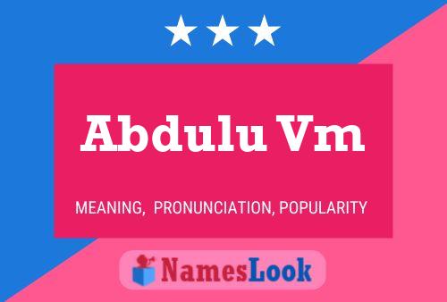 ملصق اسم Abdulu Vm