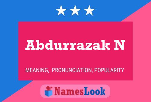 ملصق اسم Abdurrazak N