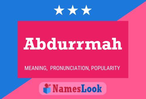 ملصق اسم Abdurrmah