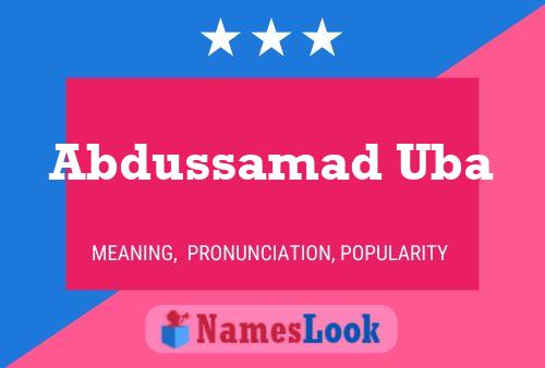 ملصق اسم Abdussamad Uba