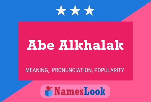 ملصق اسم Abe Alkhalak