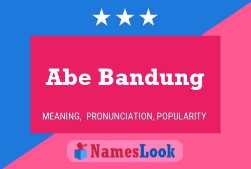 ملصق اسم Abe Bandung