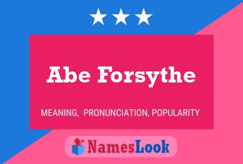 ملصق اسم Abe Forsythe