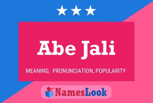 ملصق اسم Abe Jali