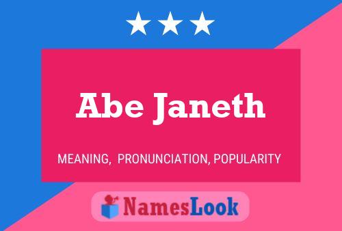 ملصق اسم Abe Janeth