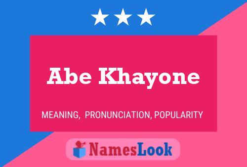 ملصق اسم Abe Khayone