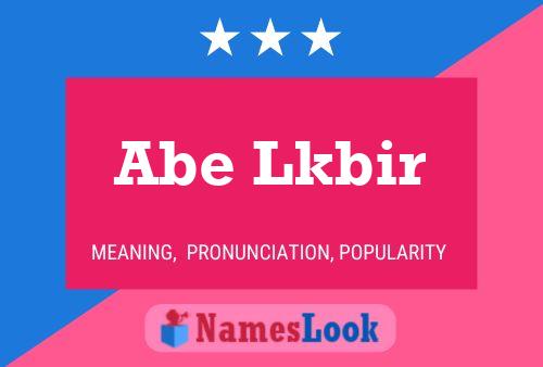 ملصق اسم Abe Lkbir