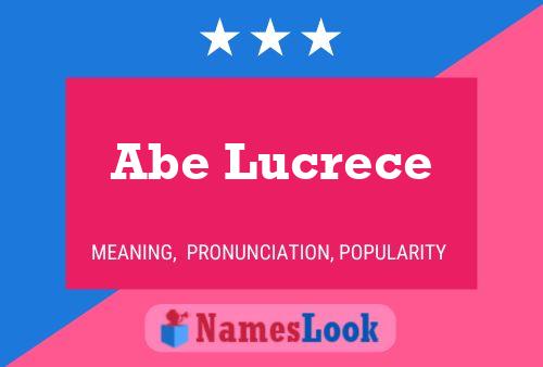 ملصق اسم Abe Lucrece