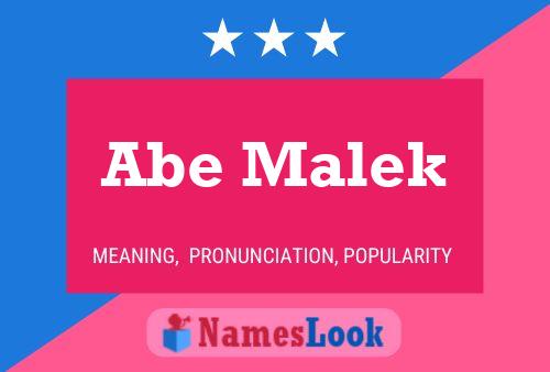 ملصق اسم Abe Malek