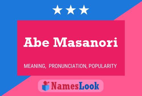 ملصق اسم Abe Masanori