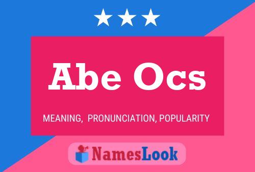 ملصق اسم Abe Ocs