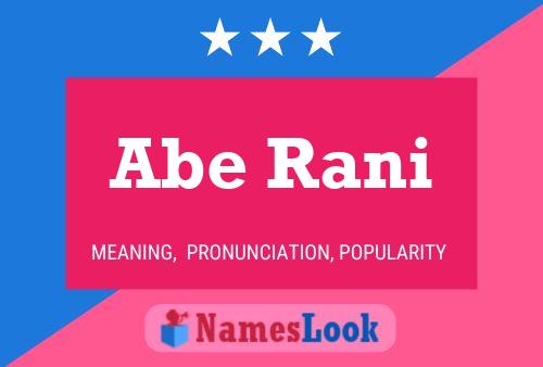 ملصق اسم Abe Rani