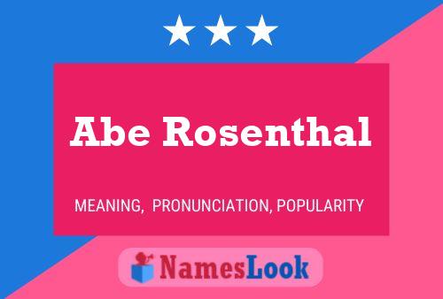 ملصق اسم Abe Rosenthal