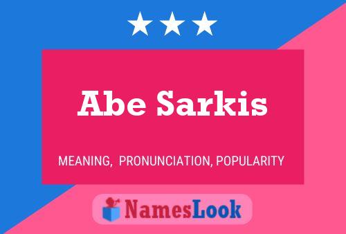 ملصق اسم Abe Sarkis