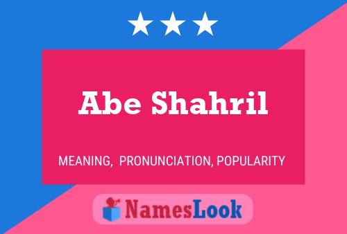 ملصق اسم Abe Shahril