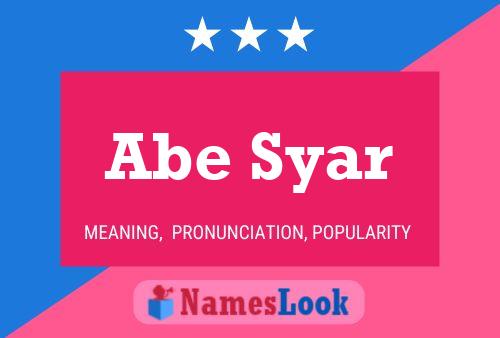 ملصق اسم Abe Syar